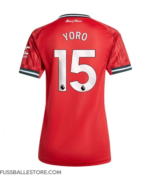 Günstige Manchester United Leny Yoro #15 Heimtrikot Damen 2025-26 Kurzarm Günstige Manchester United Leny Yoro #15 Heimtrikot Damen 2025-26 Kurzarm